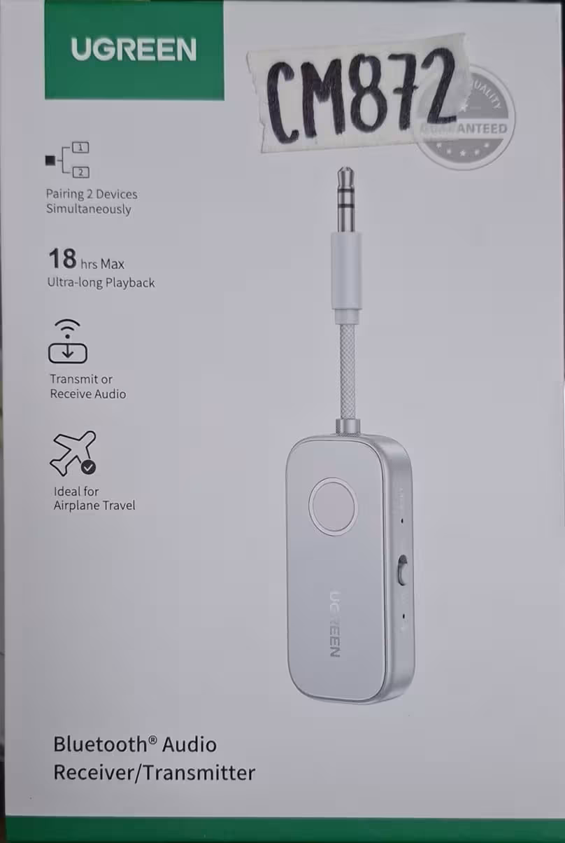 UGREEN CM872 Receptor y Transmisor de Audio Bluetooth 2 en 1