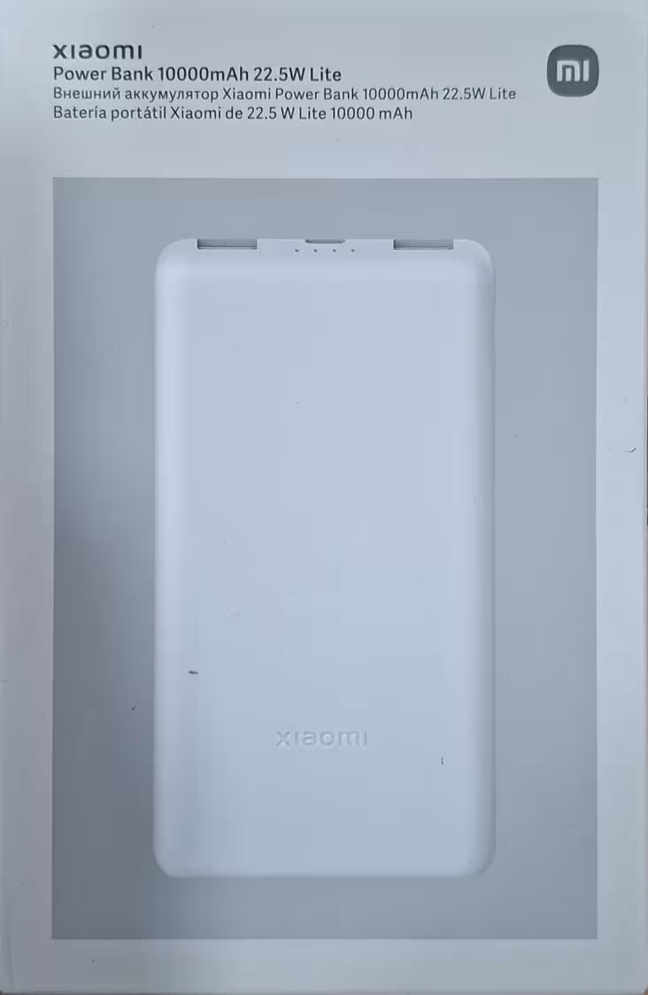 Xiaomi Power Bank 10000mAh 22.5W Lite Batería Portátil Carga Rápida Blanco