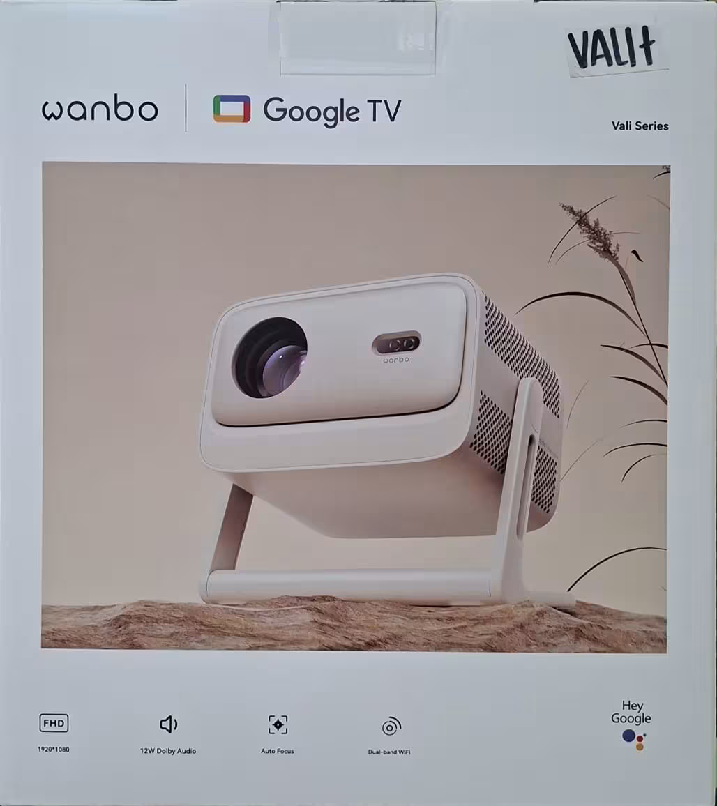 Wanbo Vali 1 Proyector Smart con Google TV, Resolución Full HD y Auto Focus