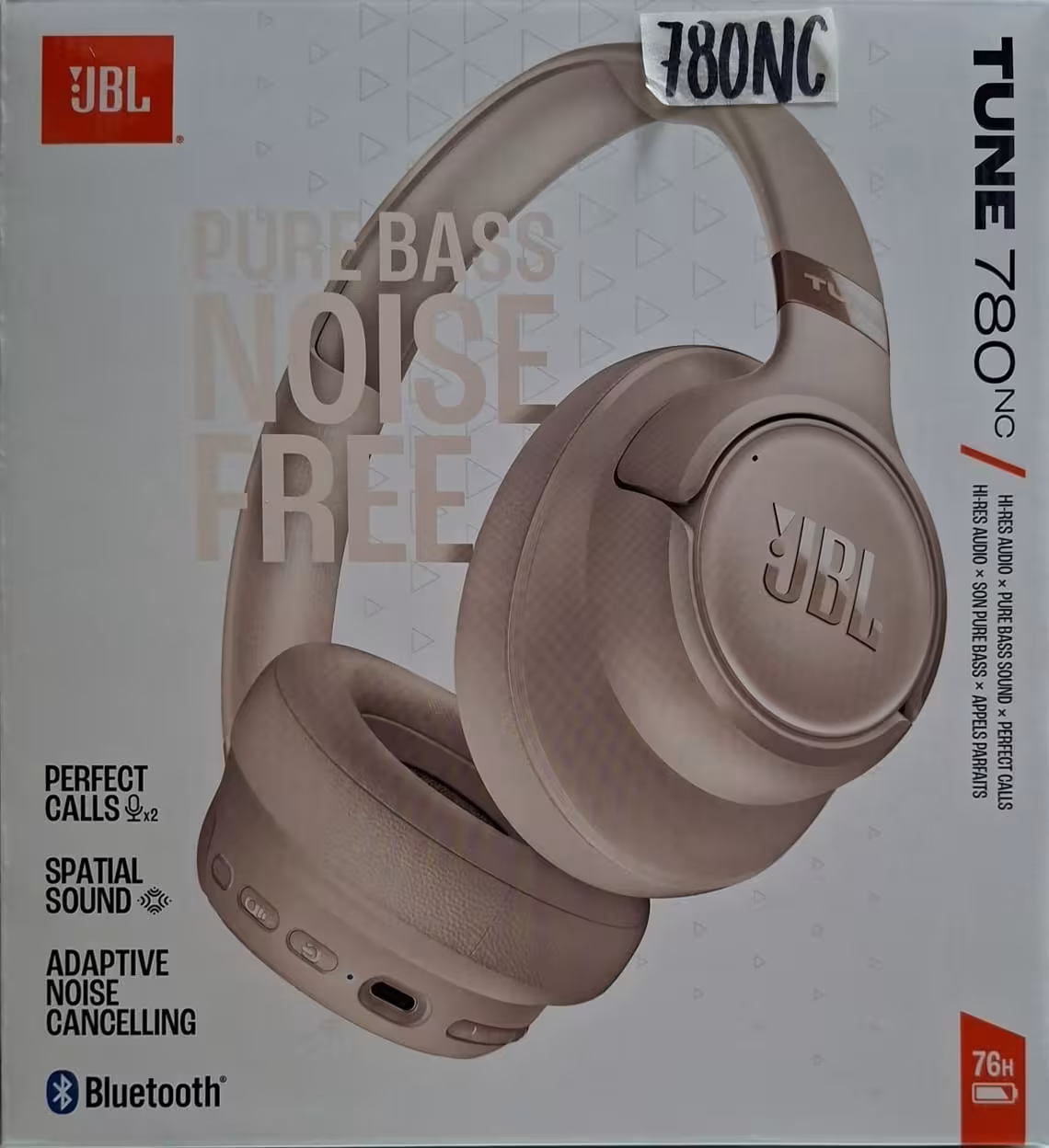 JBL Tune 780NC Audífonos Bluetooth con Cancelación Adaptativa de Ruido y Pure Bass