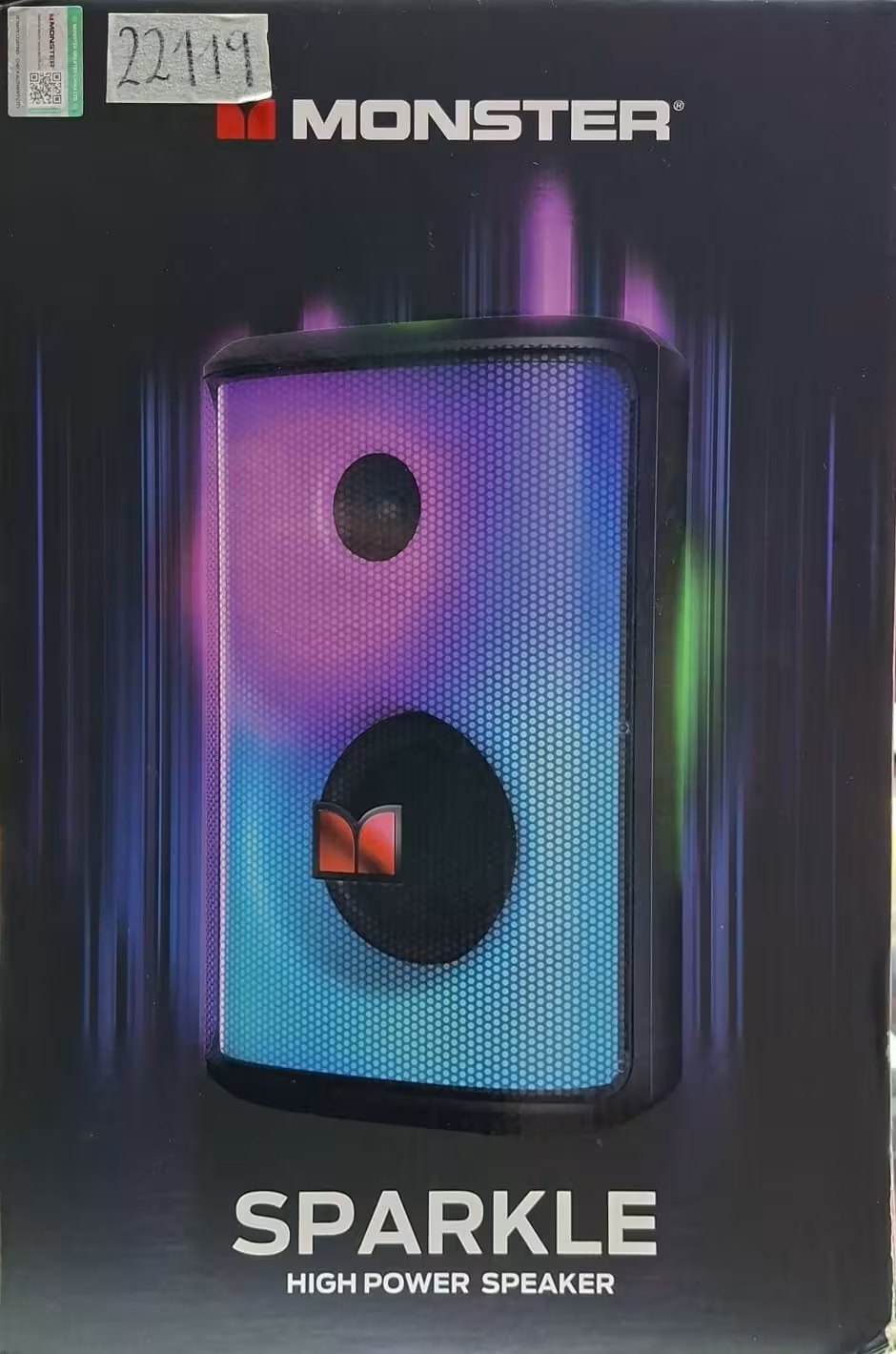 Monster Sparkle High Power Speaker MS22119 Parlante Bluetooth con Luces RGB