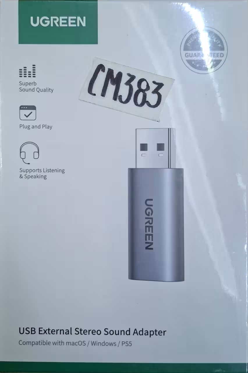 UGREEN CM383 Adaptador de Audio USB Externo Estéreo