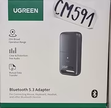 Adaptador Bluetooth 5.3 UGREEN USB para PC con Conexión Estable, Audio Claro y Alcance Extendio