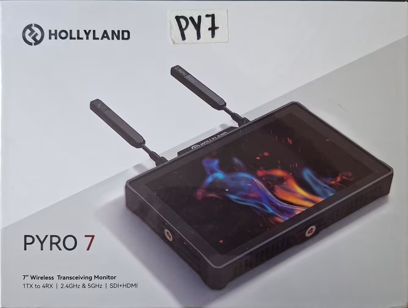 Monitor Inalámbrico Hollyland Pyro 7 de 7" con Transmisión 2.4/5 GHz, HDMI y SDI