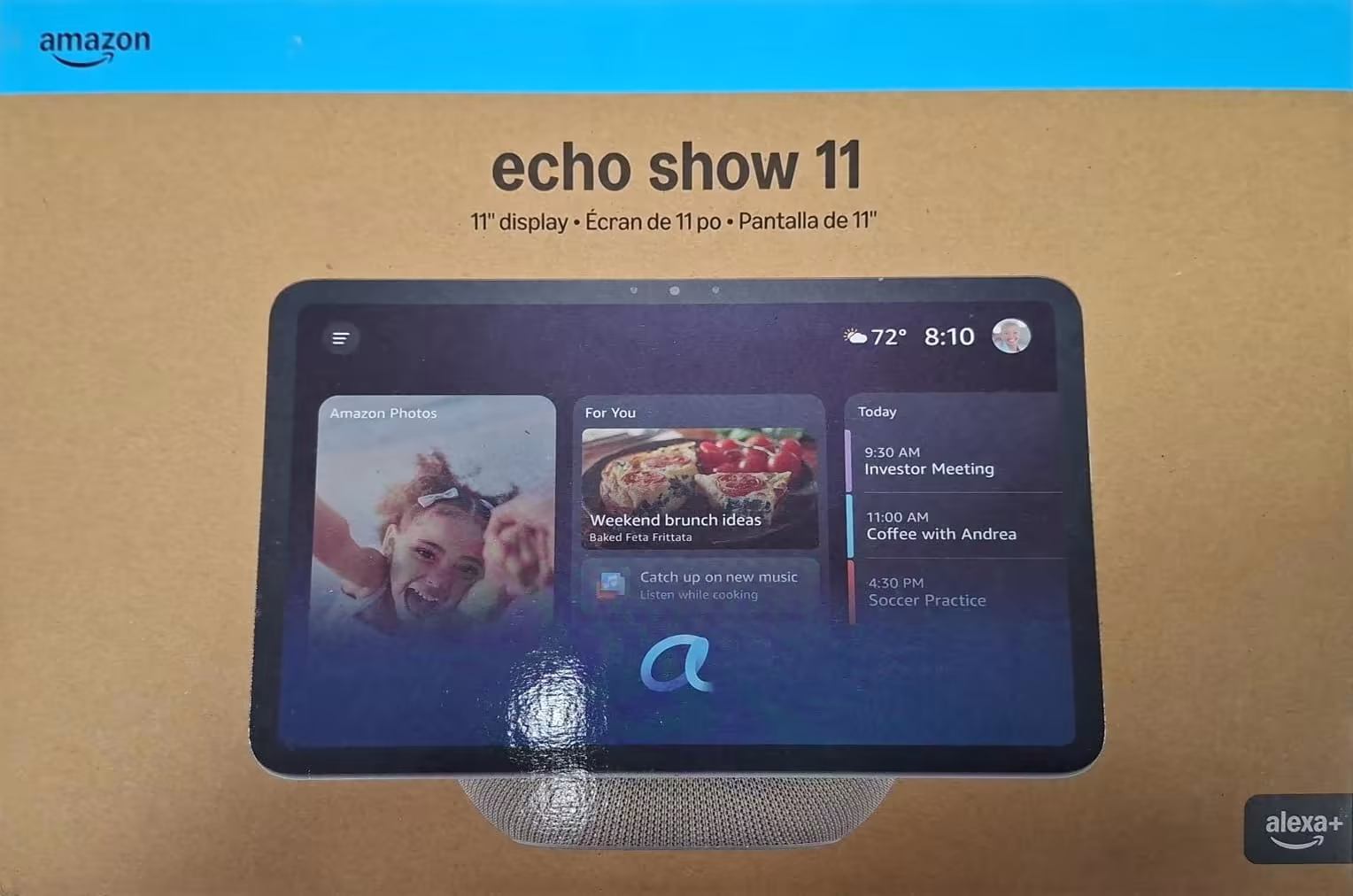 Pantalla Inteligente Amazon Echo Show 11 con Alexa, Pantalla HD de 11" y Hub para Hogar Inteligente