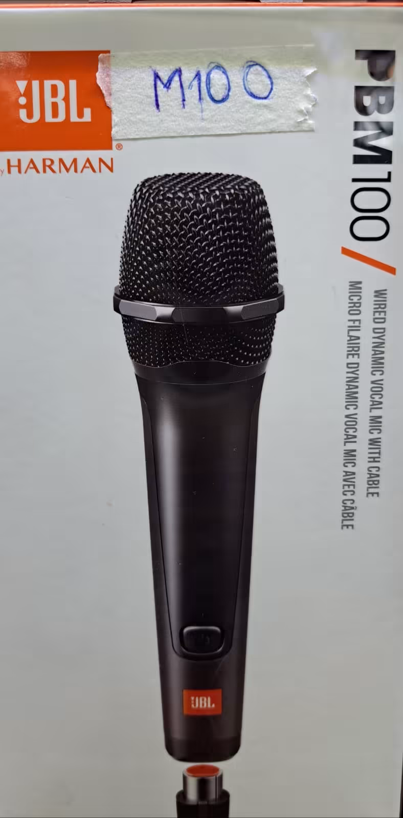 JBL PBM100 Micrófono Dinámico con Cable para Voz