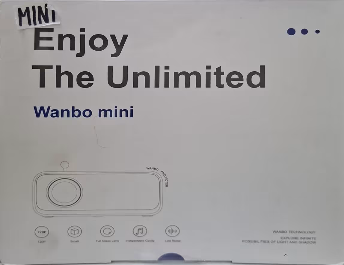 Wanbo Mini Proyector Portátil Wanbo Mini HD 720p, Compacto, Bajo Ruido y Fácil de Usar