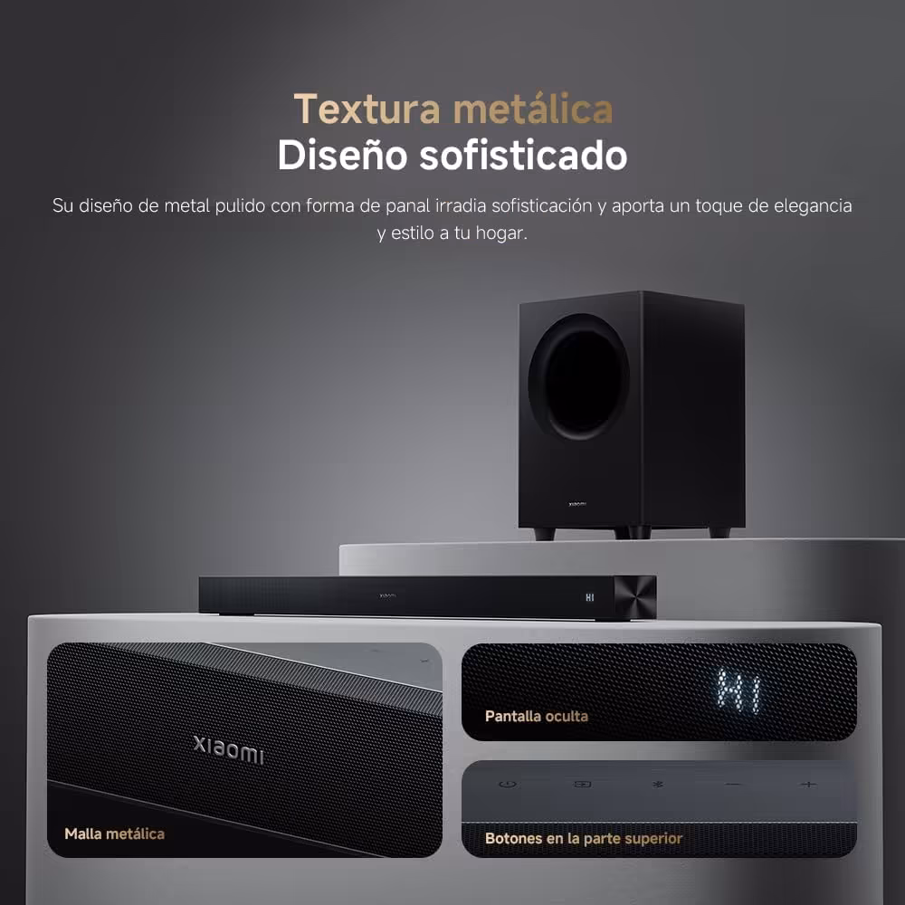 Barra de Sonido Xiaomi Soundbar Pro 2.1 ch con Subwoofer Inalámbrico Bluetooth HDMI ARC NFC 300W