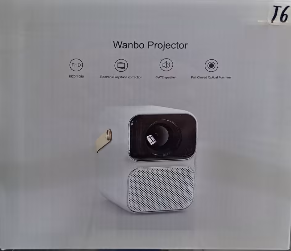 Wanbo Proyector Portátil Full HD 1080p con Corrección Keystone y Altavoz Integrado