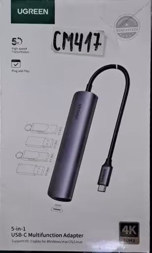 UGREEN CM417 – Hub USB-C 5 en 1 con Salida 4K