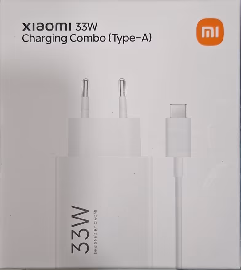 Cargador Xiaomi 33W con Cable USB-C Carga Rápida Adaptador de Pared Tipo A Original
