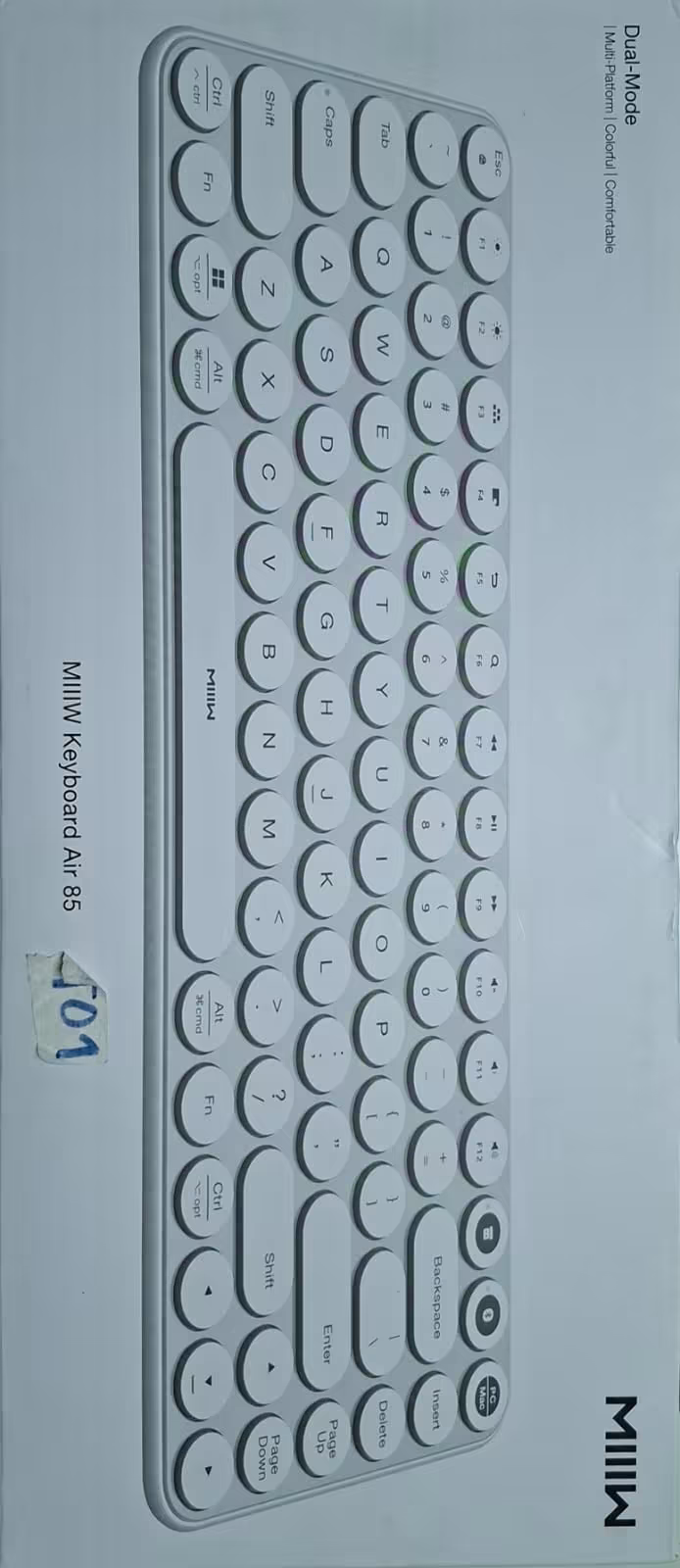 MIW Keyboard Air 85 – Teclado Inalámbrico Compacto de Perfil Bajo y Diseño Elegante