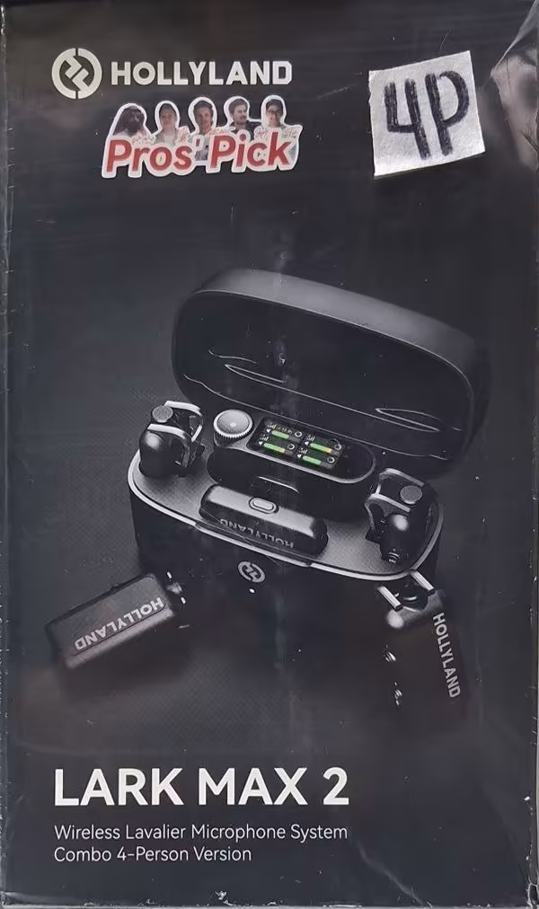 Hollyland Lark Max 2 (Versión para 4 Personas): Sistema de Micrófono Inalámbrico Lavalier con Grabación Cuádruple