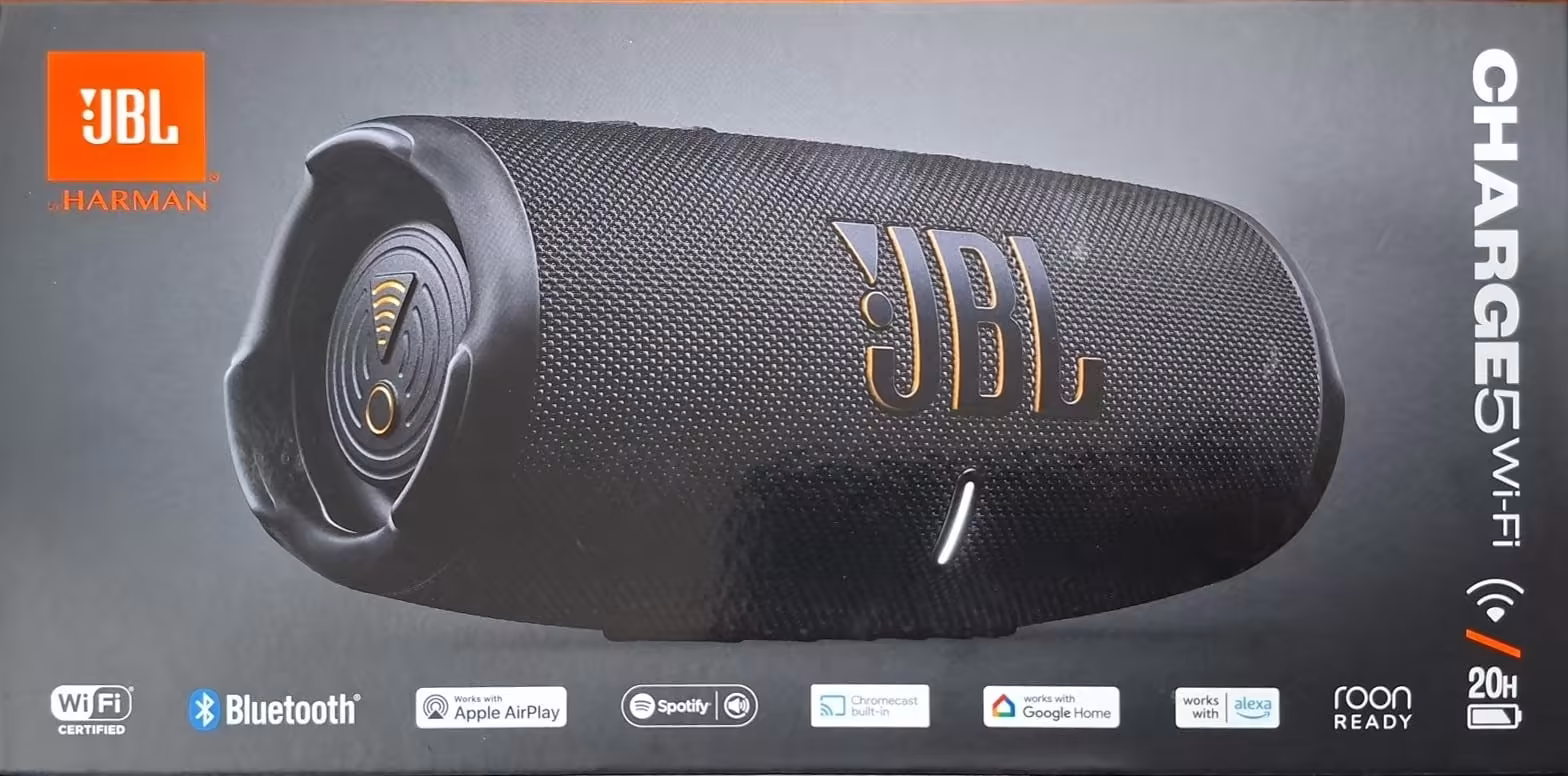 Parlante Portátil JBL Charge 5 Wi-Fi con Bluetooth, Wi-Fi, Sonido JBL Pro y Hasta 20 Horas de Batería