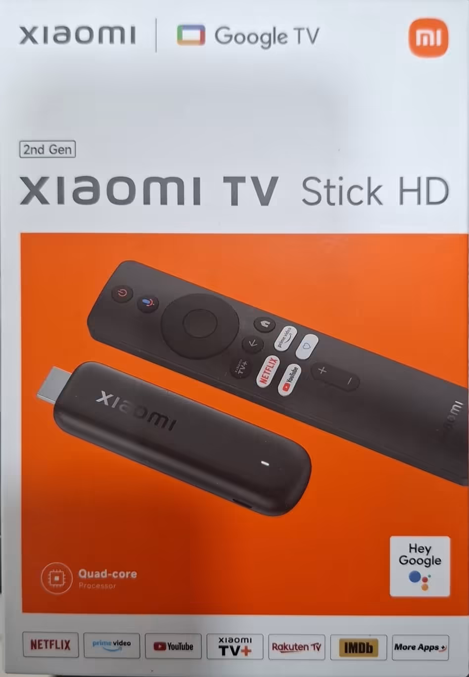 Xiaomi TV Stick HD 2da Generación con Google TV, Control por Voz y Streaming Full HD
