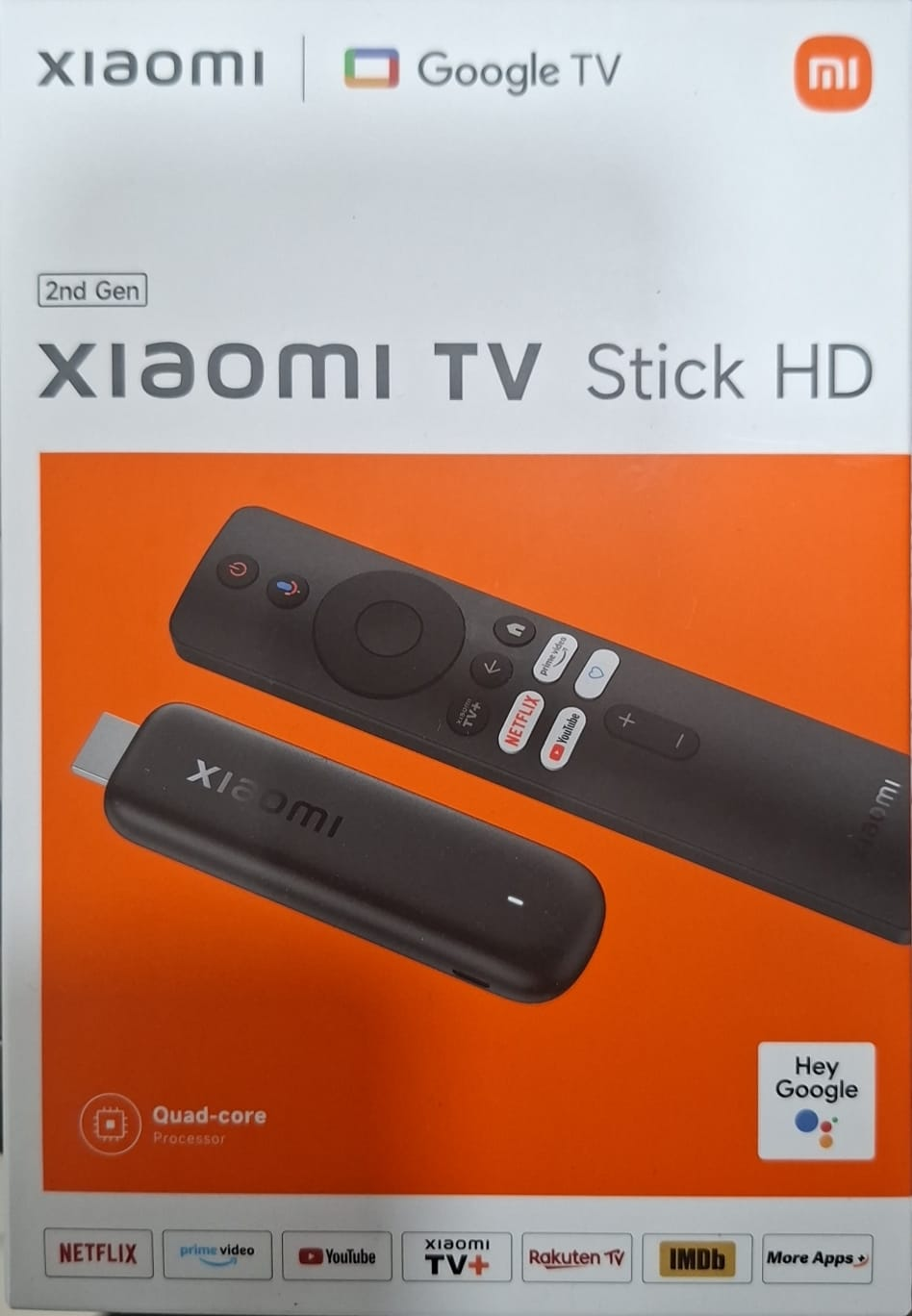 Xiaomi TV Stick HD 2da Generación con Google TV, Control por Voz y Streaming Full HD