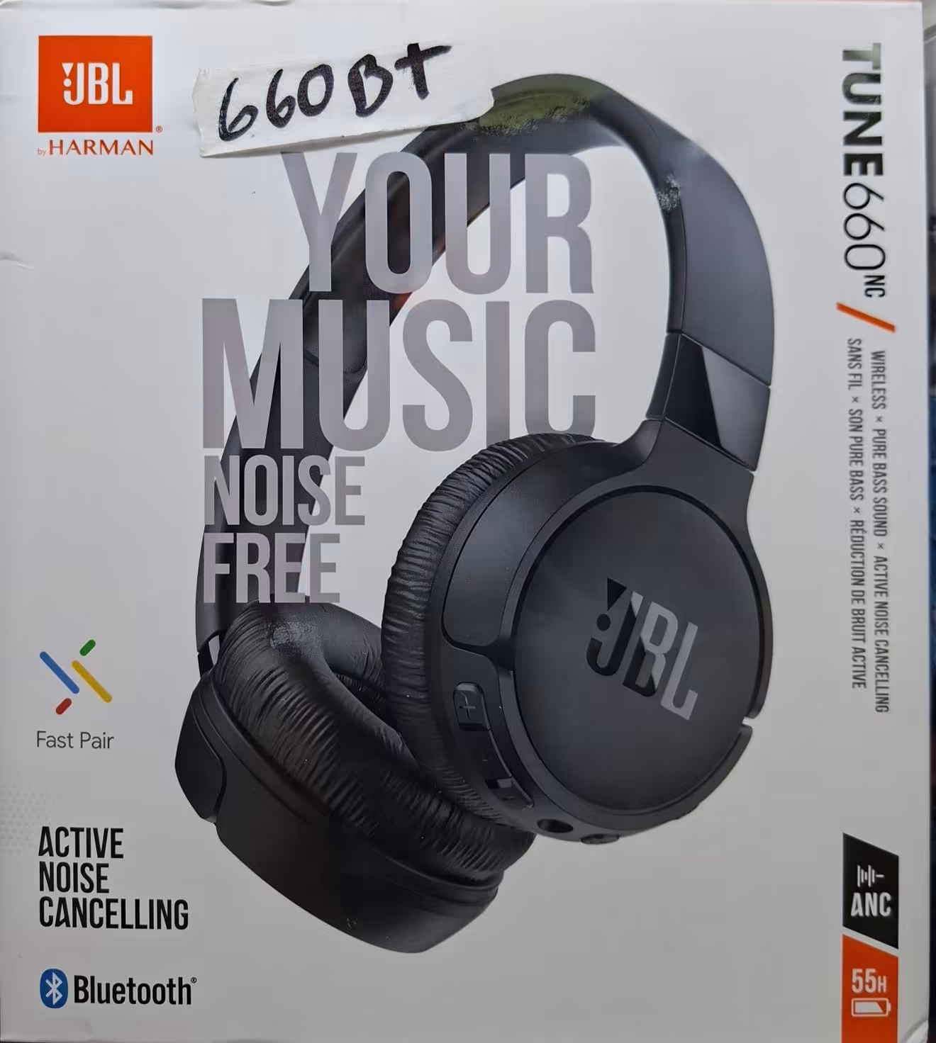 JBL Tune 660BT NC Audífonos Inalámbricos con Cancelación Activa de Ruido y Pure Bass