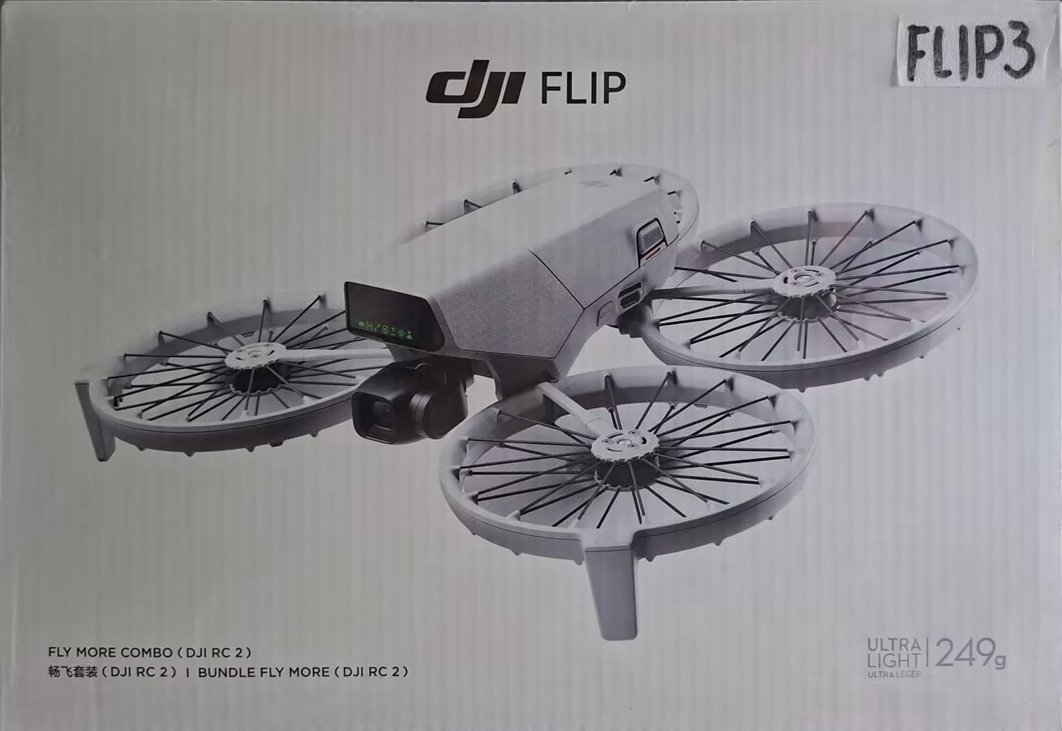 DJI Flip Fly More Combo (DJI RC 2) Dron Ultraligero 4K con Protectores de Hélice