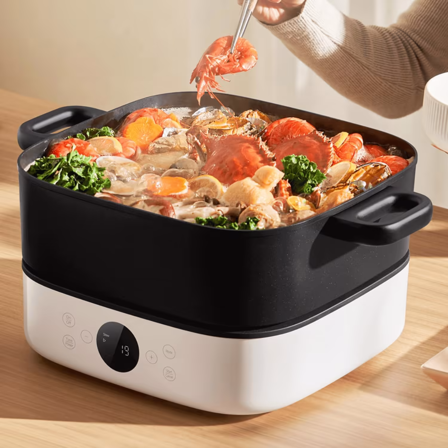 Olla Eléctrica Multifuncional Xiaomi Hot Pot Cooker 6L con Pantalla Digital y 6 Niveles de Potencia