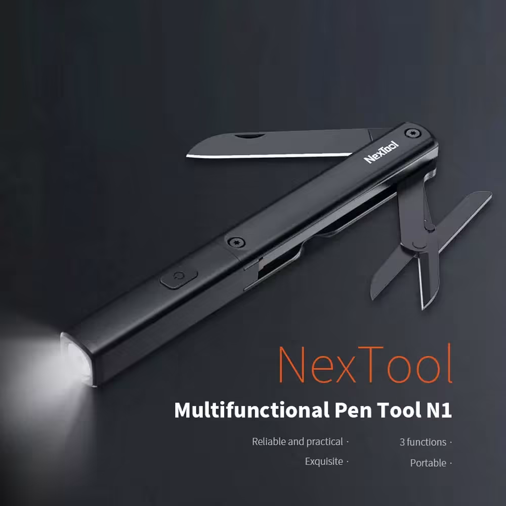 NexTool 20026 – Herramienta Multifuncional Tipo Pluma con Linterna Integrada
